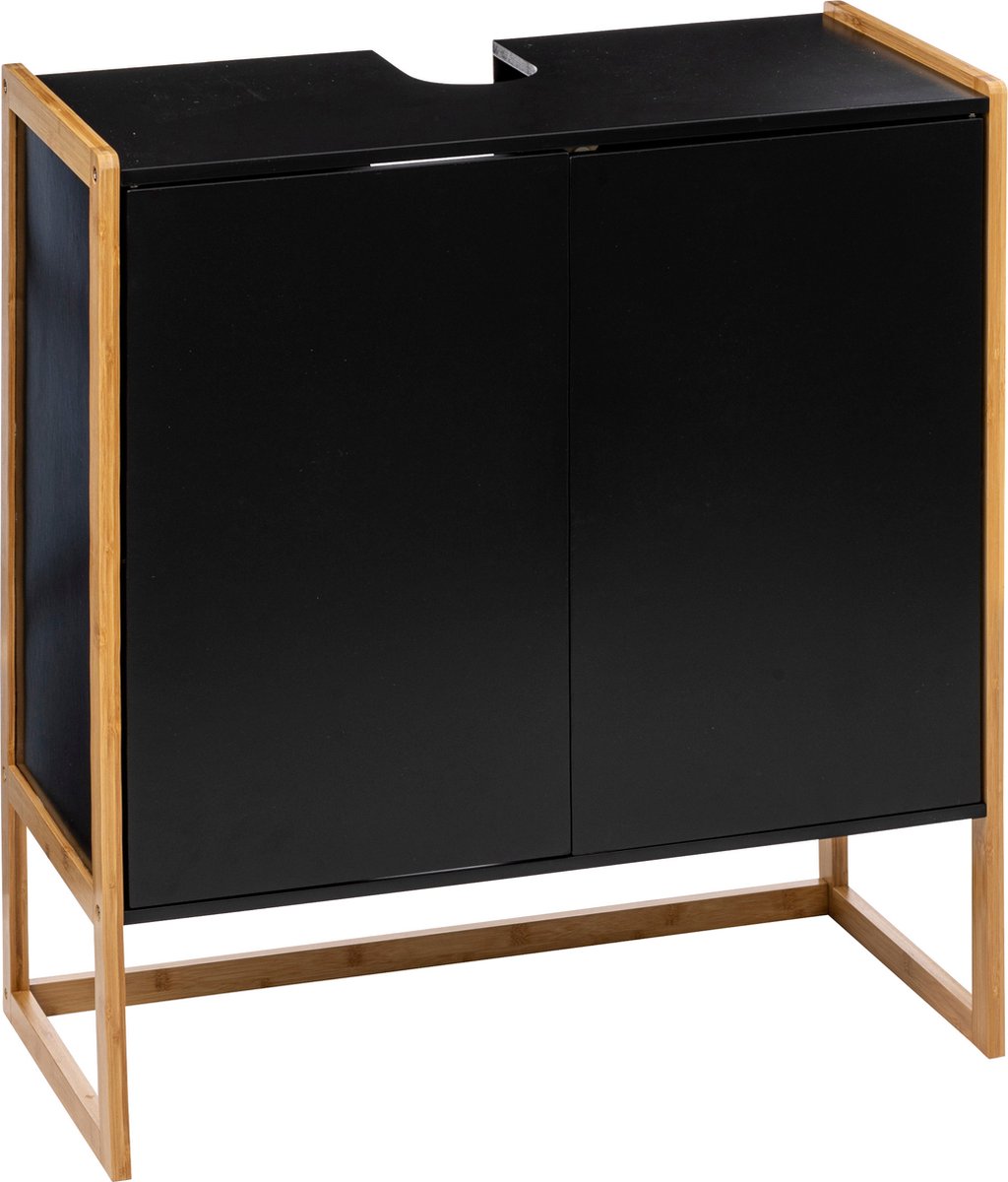 5Five® Natureo Wastafel Onderkast met Uitsparing 33x70x80 cm - Zwart