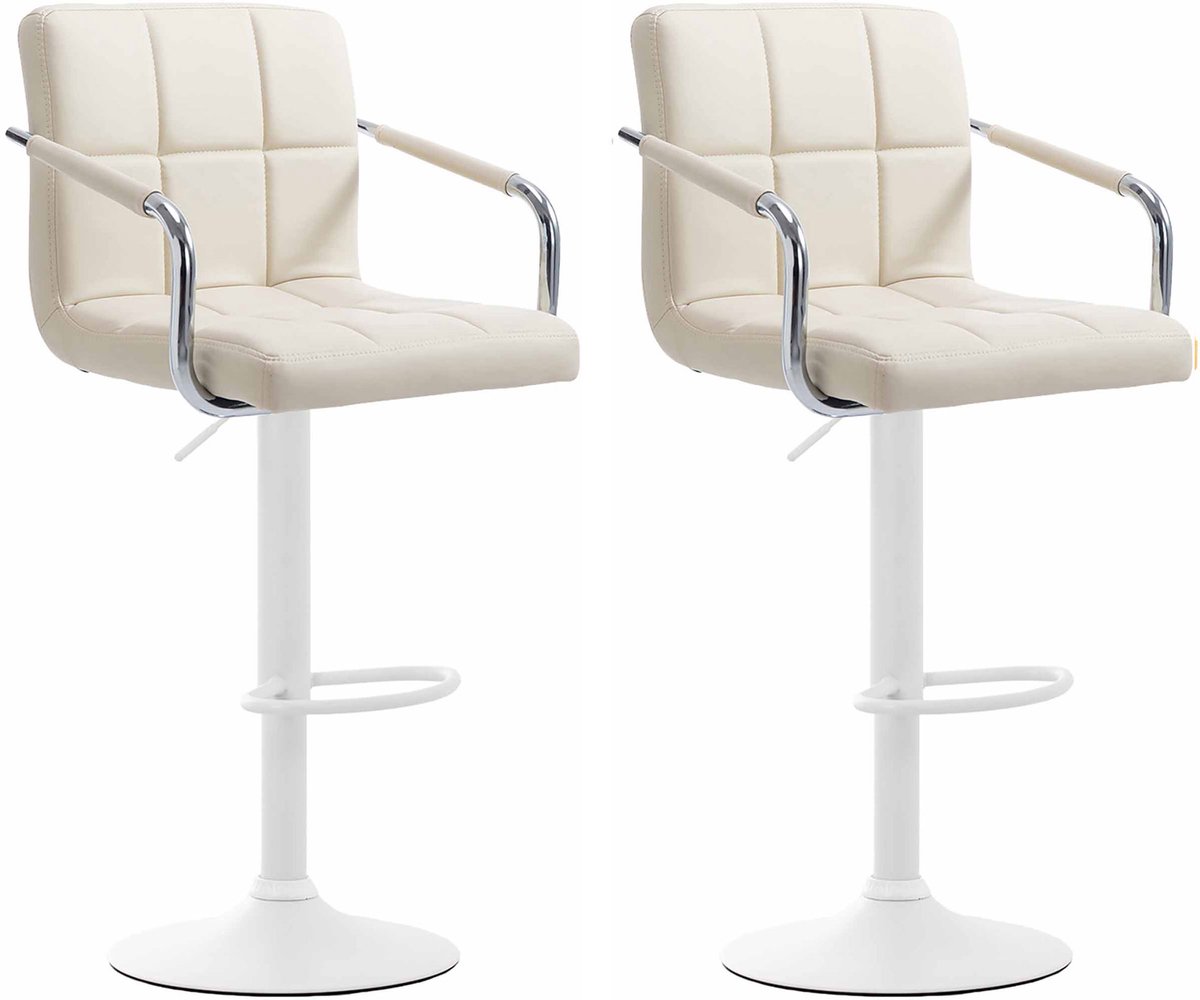 CLP Lucy Set van 2 Barkrukken creme wit