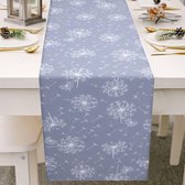 Chemin de table lavable chemin de table élégant textile de maison chemin de table pour salle à manger party décoration de vacances (40 x 140 cm, pissenlit gris)
