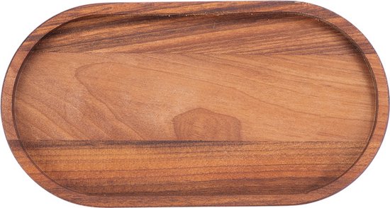 Bowls and Dishes Pure Walnut Wood | Duurzaam | Serveertray ovaal S 22,5 x 12 cm - walnoot hout - Vaderdag tip!
