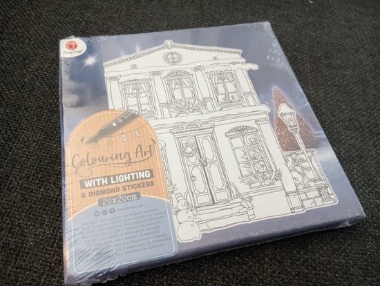 Ensemble d'artisanat de Noël - Art à colorier - Créez votre eigen peinture de Noël | Autocollants Diamond - LED- Siècle des Lumières - Décoration de Noël