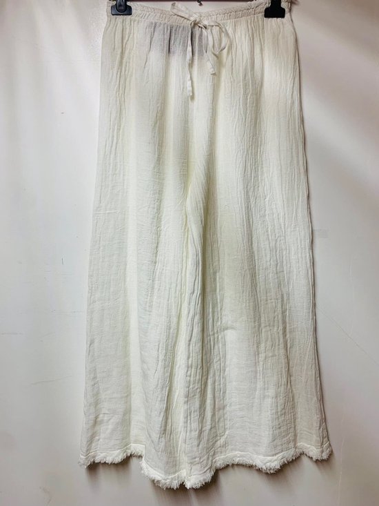 Rok longue en coton multi-usages, robe, élastique en beige taille M