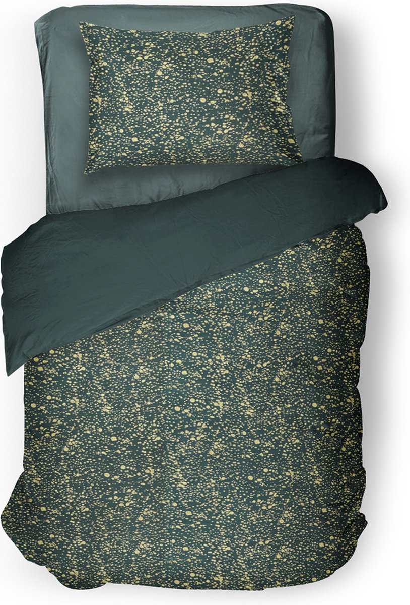 Eleganzzz Foil Velvet Dekbedovertrek Green Eenpersoons