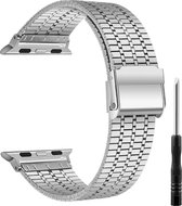 Apple Watch horlogeband zilver heren verstelbaar met schroevendraaier