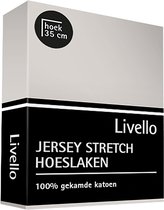 Livello (topper) Hoeslaken Jersey Light Grey 140x200