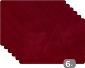 Placemat rood - Rode placemats kunststof - 45x30 cm - 6 stuks - Tafeldecoratie antislip mat - Keuken decoratie - Borden onderleggers - Tafelversiering onderlegger - Tafel beschermer - Kook accessoires - Keukendecoratie versiering