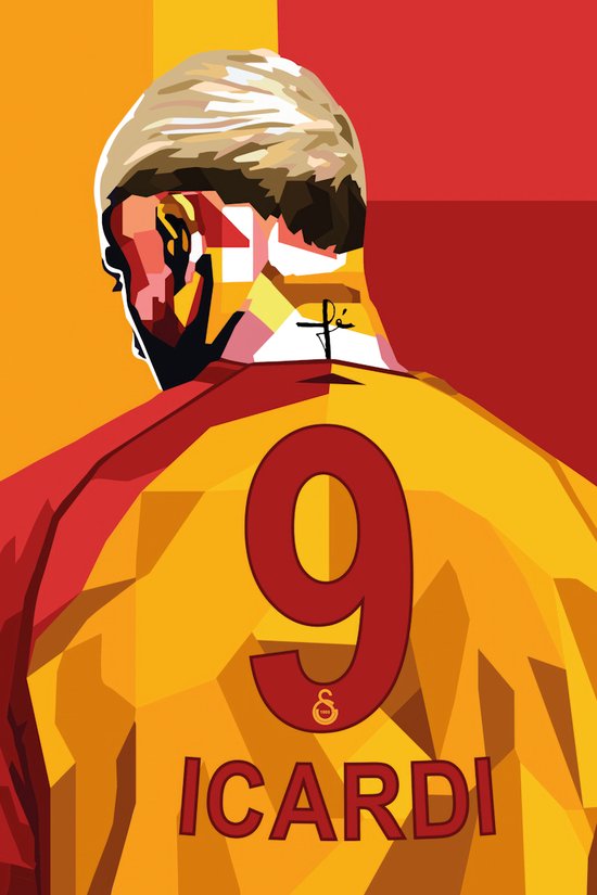Mauro Icardi Poster, Galatasaray, Galatasaray SK, Voetbalposter, Wanddecoratie