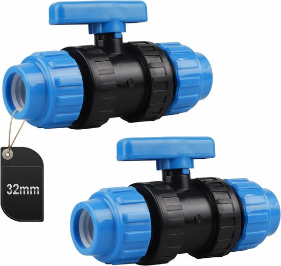 Druppelslang kogelkraan 16mm klem