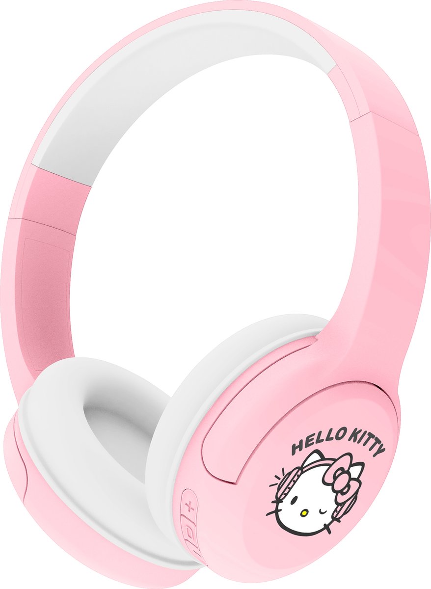Hello Kitty - draadloze junior koptelefoon - volumebegrenzing - microfoon - lange batterijduur (licht roze)