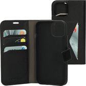 Mobiparts hoesje geschikt voor Apple iPhone 15/14 - Wallet/Boekhoesje - Eco Leer - Magneet Sluiting - Opberg vakken - Zwart