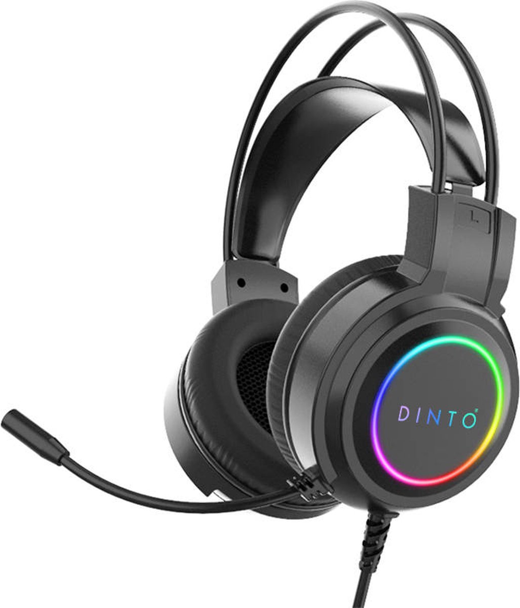 DINTO® Gaming headset met microfoon - Extra Bass - Gaming Koptelefoon - Nintendo Switch - PS4/PS5 - Laptops - Xbox One - PC