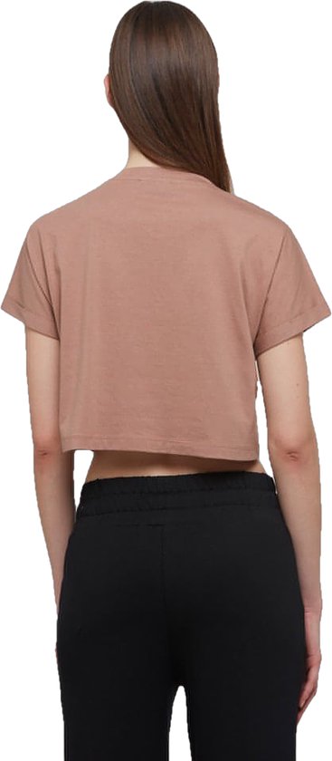 WB Comfy Dames Crop T Shirt Bruin - XL