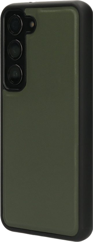 Mobiparts hoesje geschikt voor Samsung Galaxy S23 - Wallet 2-in-1 Boekhoesje - MagSafe - Echt Leder - Uitneembare Case - Sterke Magneet Sluiting - Contactloos betalen - Groen