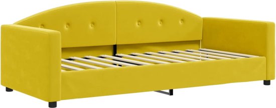 vidaXL-Slaapbank-met-matras-90x200-cm-fluweel-geel