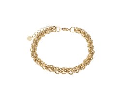 The Jewellery Club - Bella bracelet gold - Armband (sieraad) - Dames armband - Goudkleurig - Stainless steel - Tijdloos - 18 cm The Jewellery Club - Bella bracelet gold - Armband (sieraad) - Dames armband - Goudkleurig - Stainless steel - Tijdloos - 18 cm