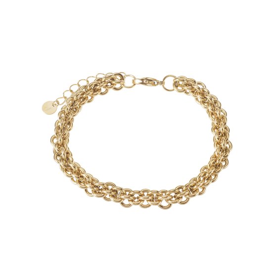 The Jewellery Club - Bella bracelet gold - Armband (sieraad) - Dames armband - Goud - Stainless steel - Tijdloos - 18 cm - The Jewellery Club