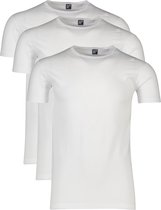Alan Red - Ottawa T-shirt Stretch Wit (3-Pack) - Heren - Maat L - Body-fit
