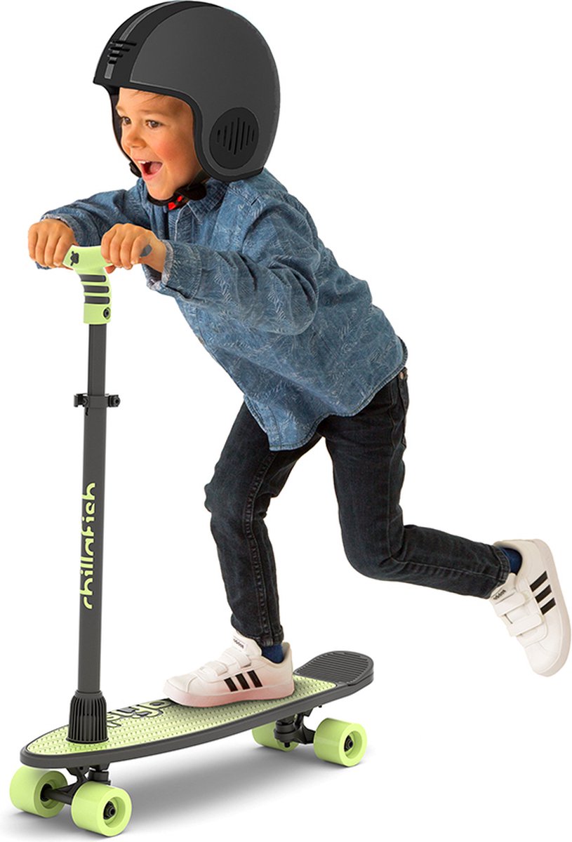 Chillafish Skateboard en Step 2-in-1 - Kinderstep omvormbaar naar Skateboard - Groen - Jongens en meisjes 3 jaar en ouder - Verstelbaar stuur - Model Skatieskootie 2 — afbeelding 5