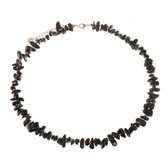 The Jewellery Club - Laura necklace black - Collier - Ketting - Vrouwen ketting - Zwart - Goud - Kralen - 40 cm