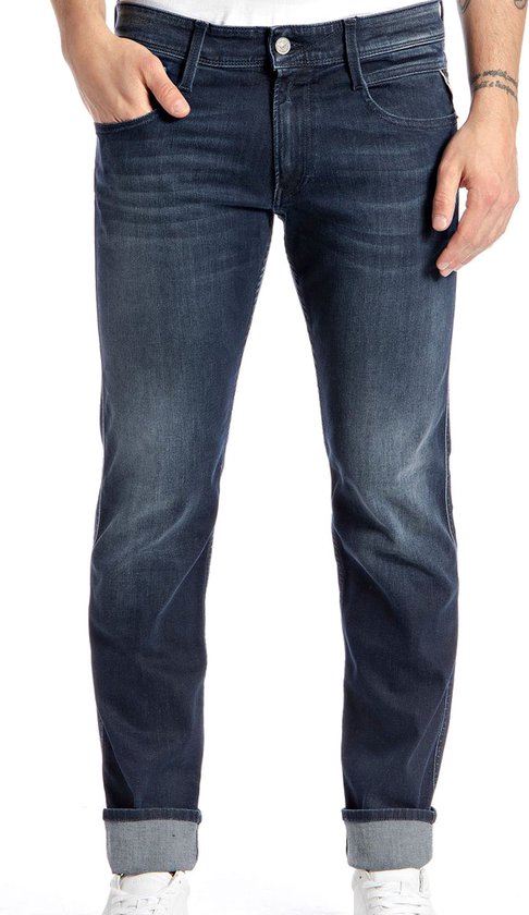 Replay Jeans Anbass M914d00041a300 007 Dark Indigo Mannen Maat - W34 X L32