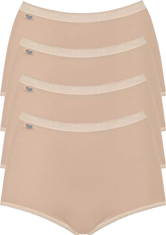 Sloggi Basic Maxi Lot de 4 slips pour femme (3+1 gratuits) - 56 - Couleur chair