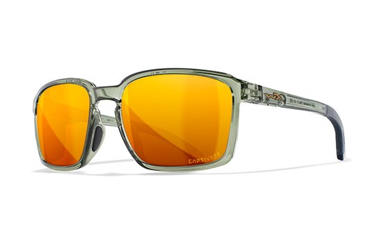 Wiley X ALFA zonnebril met CAPTIVATE™ GEPOLARISEERDE BRONZEN SPIEGEL glazen