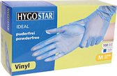 Hygostar vinyl handschoen blauw - sterke kwaliteit - 100 stuks - maat M