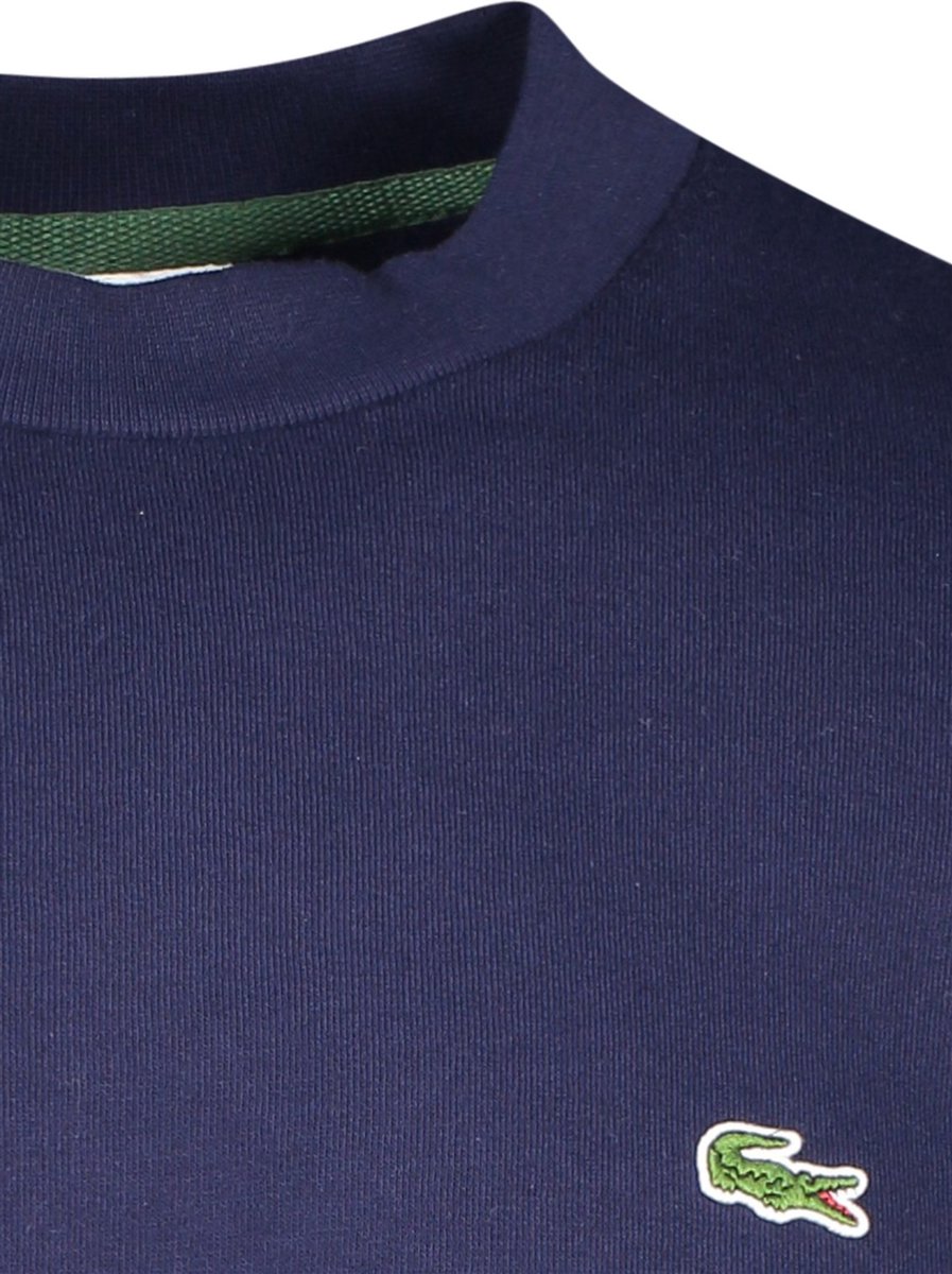 Lacoste sweater donkerblauw effen 64