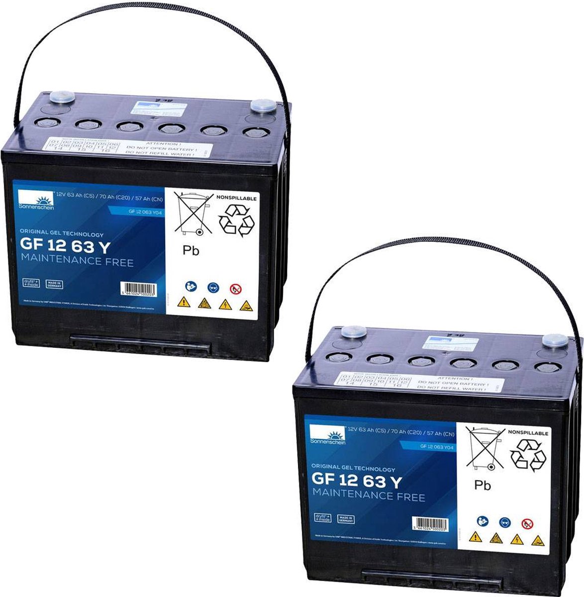 Exide Vervangende Accu Voor Vermeiren Squod SU Rolstoel 24V 2 X 12V 63Ah