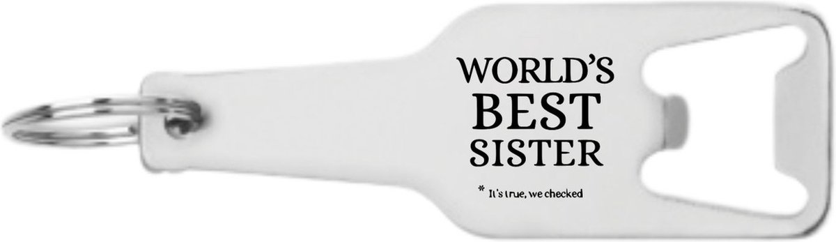 Akyol - werelds beste zus flesopener - Zus - familie - cadeau - 105 x 25mm