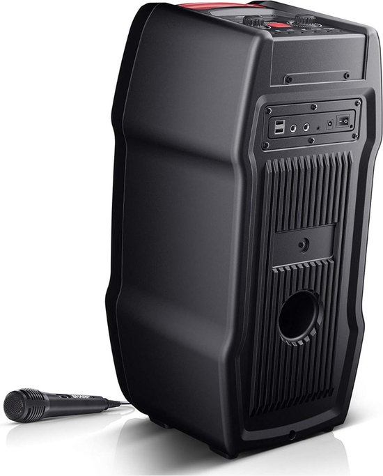Party speaker met microfoon - Karaoke set - bluetooth - 13 speeltijd - super bass - LED lichteffecten — afbeelding 5