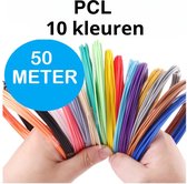 YEMCreative® 3D pen vullingen - PCL Filament - 10 kleuren - 50 meter - 1,75mm - Navulling - 1.75 mm - Lage Temperatuur