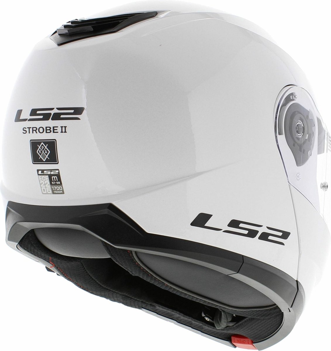 LS2 FF908 Strobe II Gloss Wit 06 Systeemhelm - Maat M - Helm – foto 7