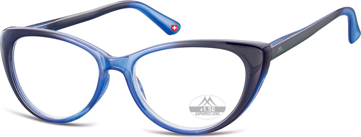 Montana Eyewear MR64C Leesbril vlindermontuur +2:00 - Donkerblauw