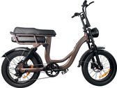 Bol.com EB8 Fatbike E-bike 250Watt motorvermogen topsnelheid 25 km/u 20X4.0” Banden elektrische fiets aanbieding