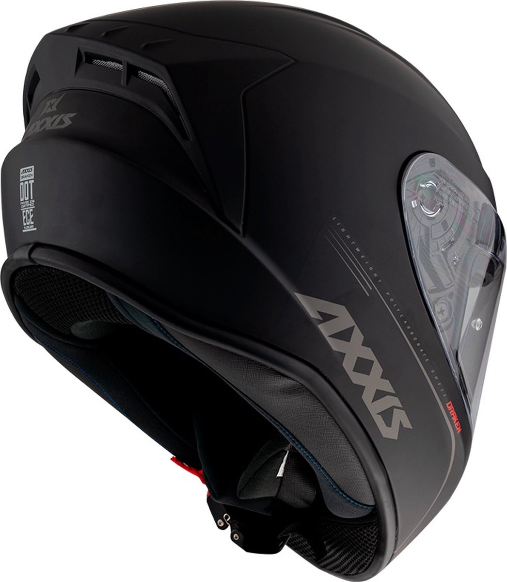 Helm Axxis Draken Solid Mat Zwart XL