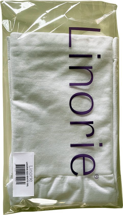 Linorie Corrective Boxer Shorts Hommes Taille Haute Cummerbund Waist Shaper - Wit - 3XL