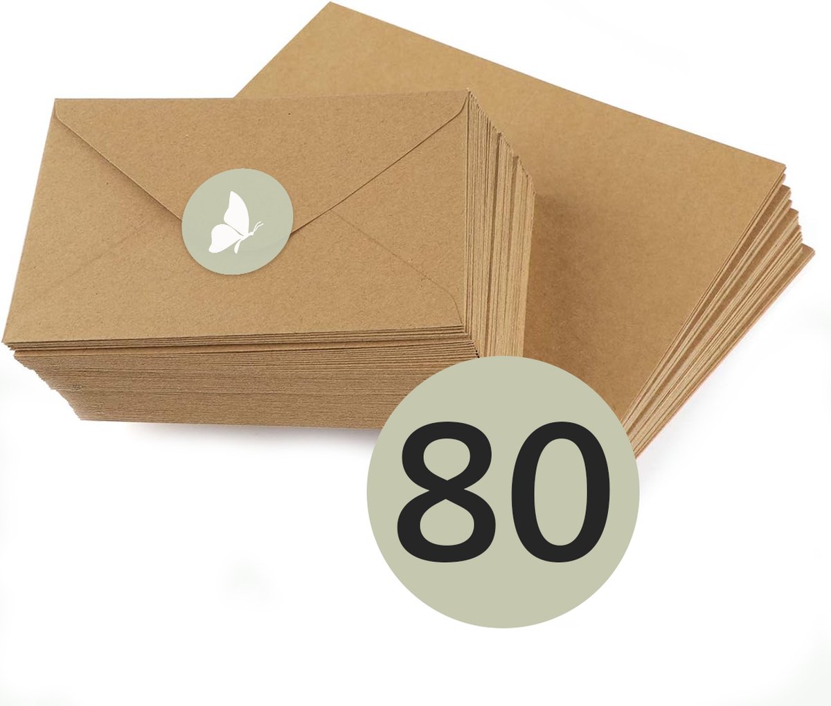 Petite Enveloppe Kraft, 50 Pièces Enveloppes avec Cartes Kraft