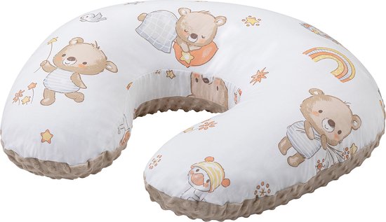 Voedingskussen - Bubaba by FreeON Voedingskussen - Zwangerschapskussen met wasbare hoes - Happy Friends (70x18cm)