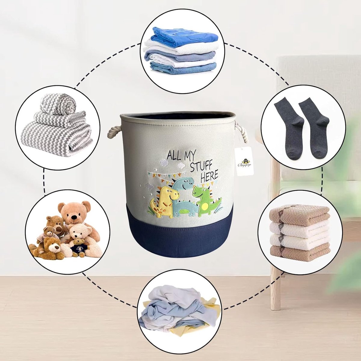 Vuile wasmand Duurzaam Opvouwbaar Waterdicht Vochtbestendig Speelgoed Diversen Kleding Dorm Supply kopen vanaf een prijs van 6.94