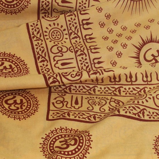 Meditatie omslagdoek met mantra Om, XL, 220 x 106 cm, perzik van Merkloos — afbeelding 2