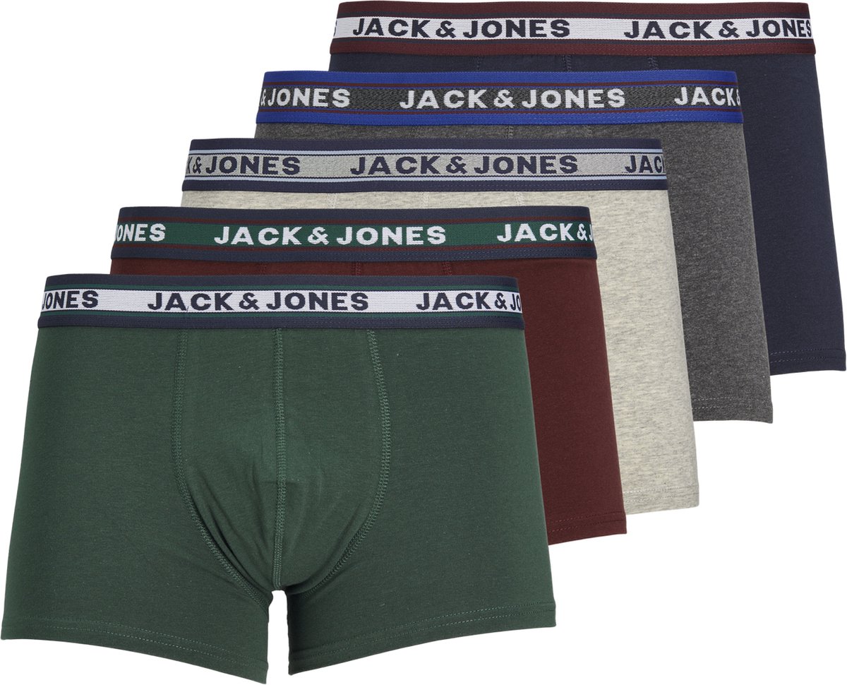 Jack & Jones heren boxershort 5-Pack - Sea Moss  - XL - JACK & JONES