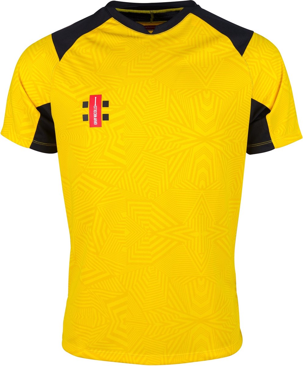 Gray-Nicolls Cricket SHIRT PRO T20 S/S YW/BK S Small - Geel / Zwart