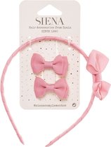 Siena Haarclips/Haarband Set | Grosgrain | Licht Fuchsia | 7439