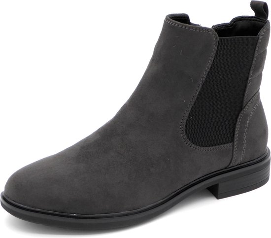 Jana Dames Chelseaboot 25369-207 Donkergrijs - Wijdte H - Maat 42