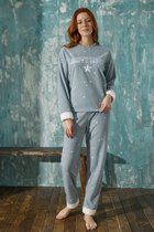 Arcan | Dames Fleece Pyjama Set | Lange Mouwen | 16242-3 | XL