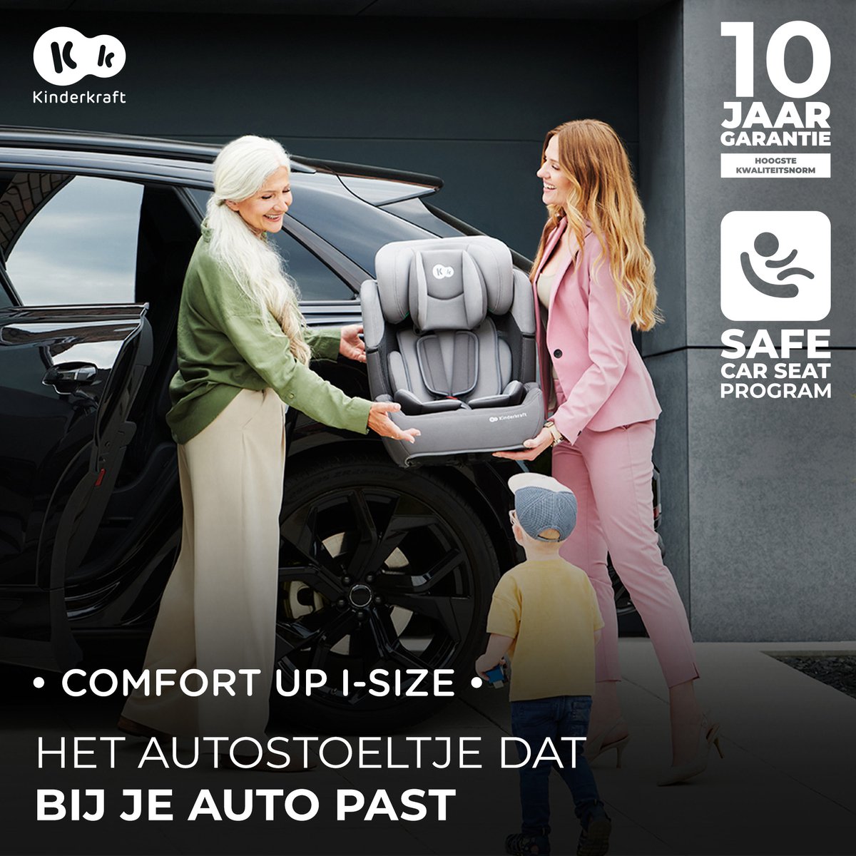 Kinderkraft COMFORT UP I-SIZE Autostoeltjes – 9 tot 36 kg - 76-150 cm - Groep 1/2/3 – Zwart thumbnail 6