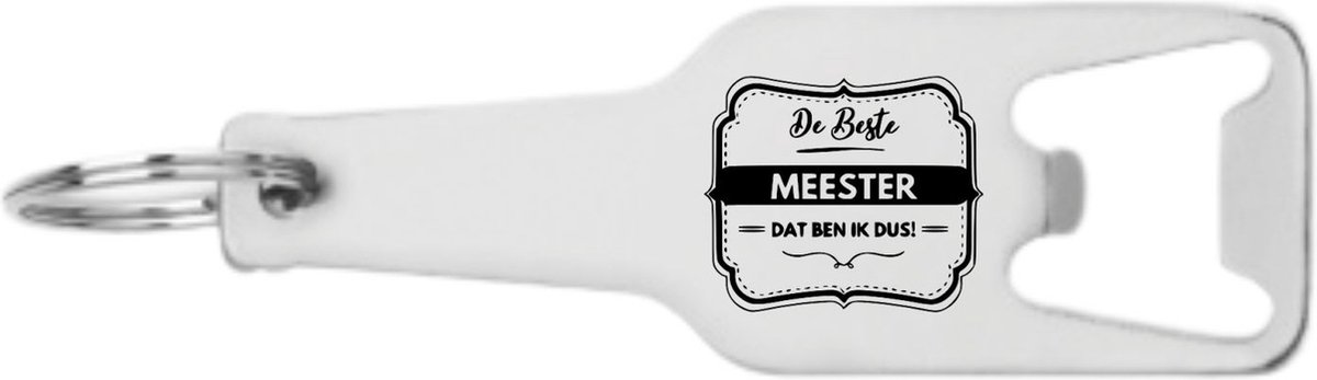 Akyol - de beste meester ben ik dus flesopener - Meester - familie - cadeau - 105 x 25mm