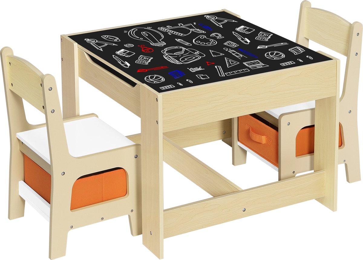 BukkitBow - Houten Bureau met 2 Lades en Open Compartiment als Opbergruimte (58X120X77CM)