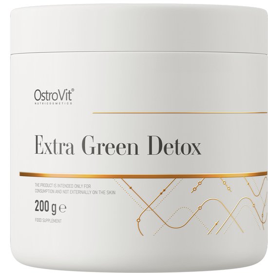 Foto: Supplementen green juice superfoods mix ginkgo biloba blad druivenpitten groene theebladeren kurkuma wortel vlierbes en meer 200 g poeder ostrovit